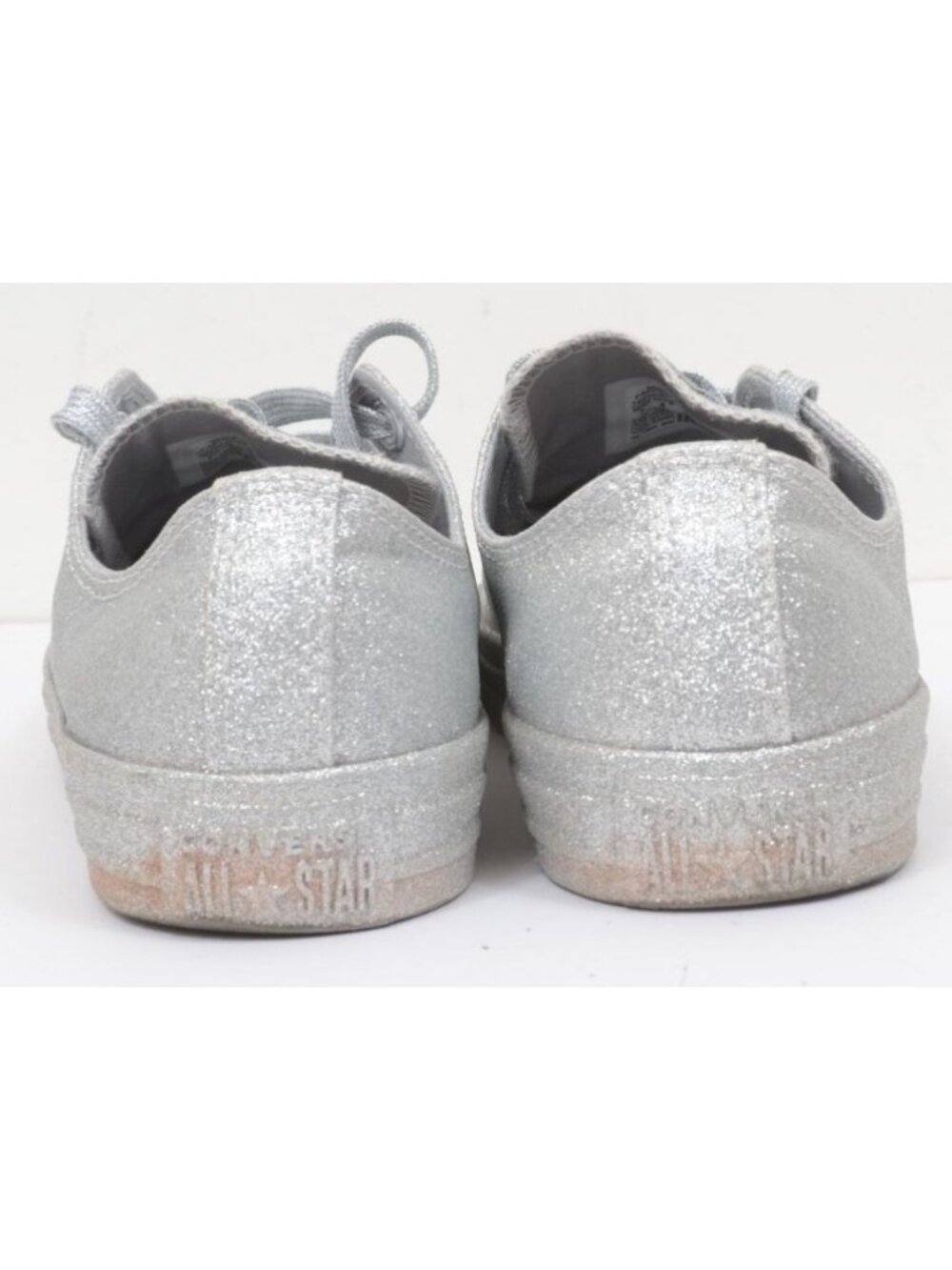 Converse Chuck Taylor All Star Sneakers Silver Glitter Men's 7 Women's 9 Lo Top - Picture 4 of 8